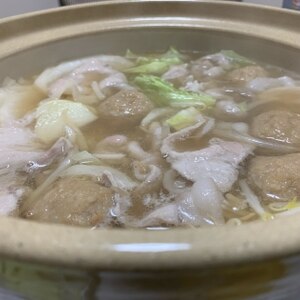 白玉団子の月見鍋